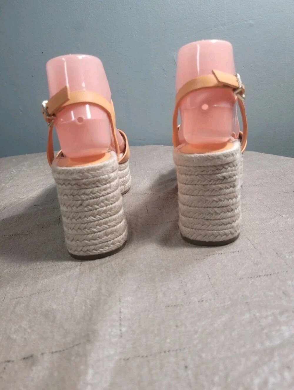Antonio Melani Women's Size 7.5 M  Espadrille Wedge Sandals Orange Peach 59